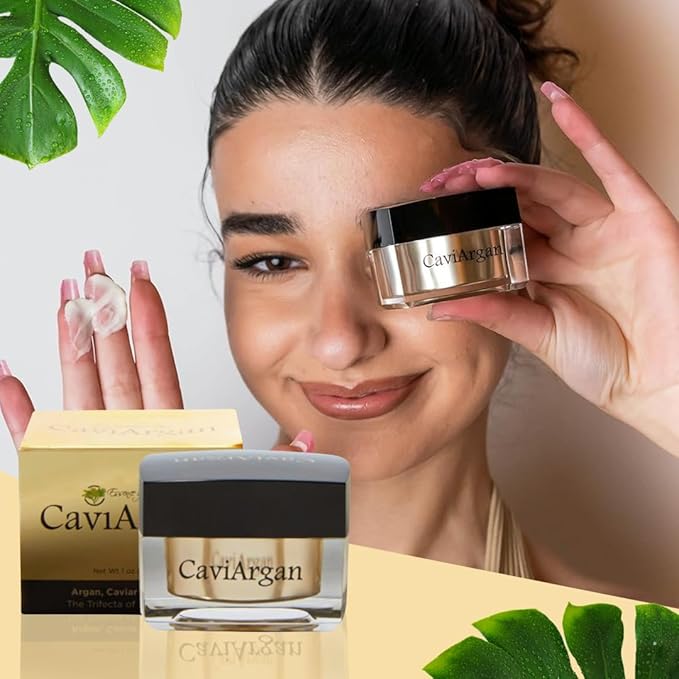 Essence Of Argan Caviargan Anti Wrinkle Cream with Argan Oil, Matrixyl & Botanicals - Hydrating Moisturizer Face Cream - Anti-Aging Formula for Reducing Fine Lines and Dullness - 1 Fl Oz