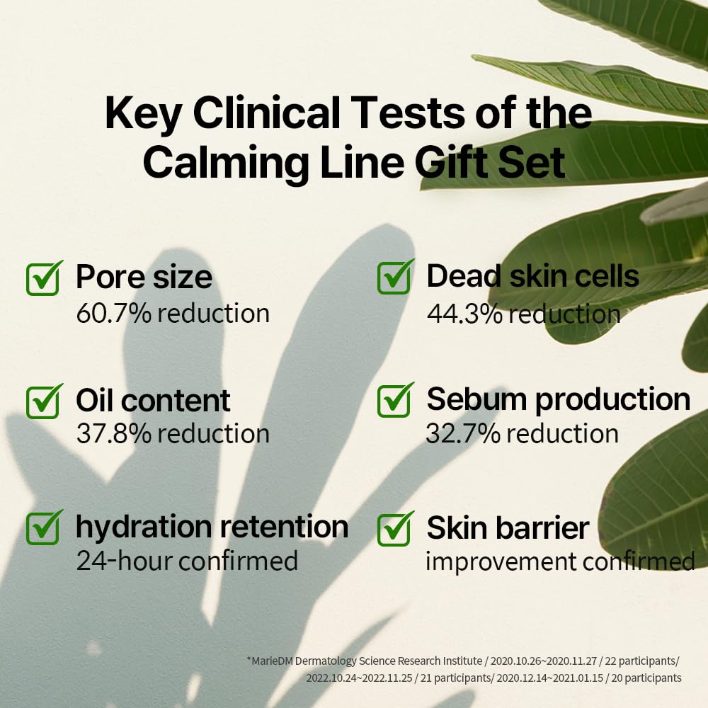 [PKY] Vegan Calming Skincare Gift Set – Korean Sensitive Skin Care Set with Toner, Serum & Moisturizer – Soothing & Hydrating Face Care with Premium Gift Packaging 🎁 (3-Piece)