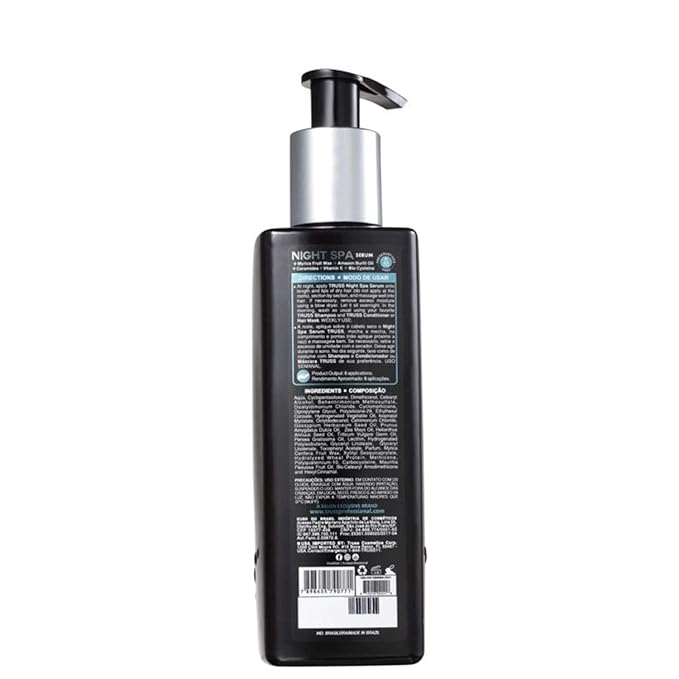 TRUSS Night Spa Overnight Hair Serum - Dry Hair Treatment for Intense Hydration & Reconstruction - Anti-Frizz Overnight Mask Helps Seal Cuticles & Enhance Shine - Vegan Wax Base (8.45 oz)