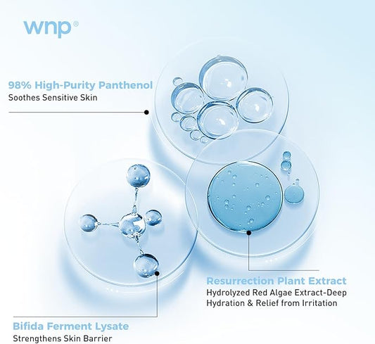 WNP Hyaluronic Acid Hydrating&Soothing Toner: 4D Hyaluronic Acid,Red Algae Extract,Bifida Ferment Lysate, Panthenol Deep Moisture&Skin Barrier Repair Vegan Skincare for Dry & Sensitive Skin