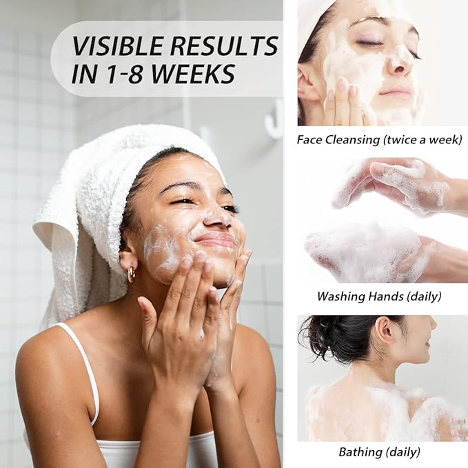 Bee & Flower Shanghai Yaozao Sulfur Soap for Acne Treatment 10% Sulfur Soap Cleansing Bar for Face and Body, All Natural Facial Cleanser for Acne, Oily Skin, 3.5oz