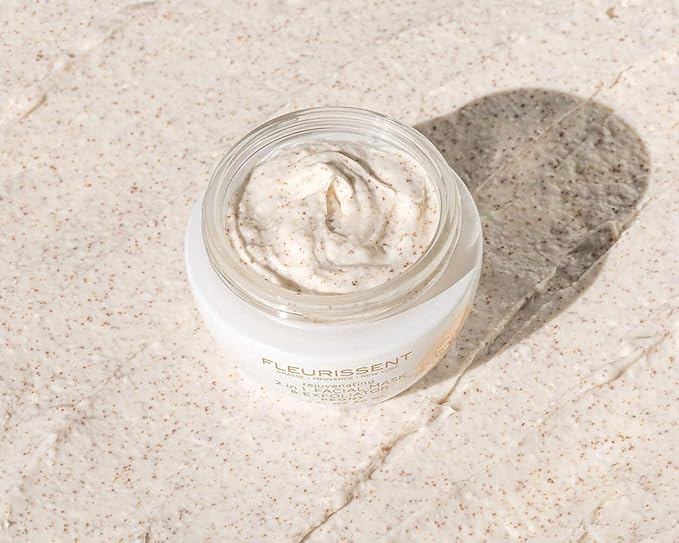 Fleurissent Enchanted Elixir – 2-in-1 Peony Facial Mask & Exfoliator – Revitalizing Floral Fusion, 99% Natural & COSMOS Organic Certified, 1.7 FL OZ for Healthy-Looking Skin