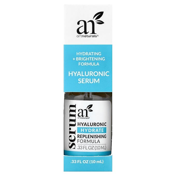 ArtNaturals Hyaluronic Acid Serum - Anti- Aging Facial Serum, Natural Moisturizer w/Vitamin C Serum & Vitamin E - for Skin Care - Reduce Wrinkles & Dark Spots (0.33 Fl Oz (Pack of 1))