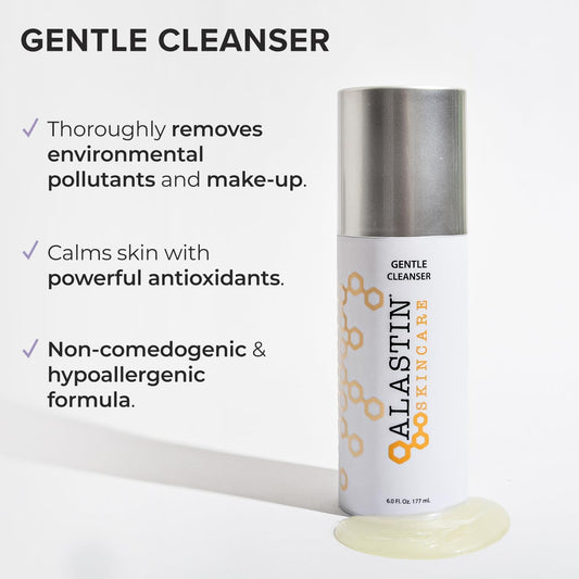 ALASTIN Gentle Foaming Cleanser – Hydrating Face Wash for Dry & Sensitive Skin | Soothing Gel Formula Removes Oil, Dirt & Makeup Without Stripping | 6 Oz
