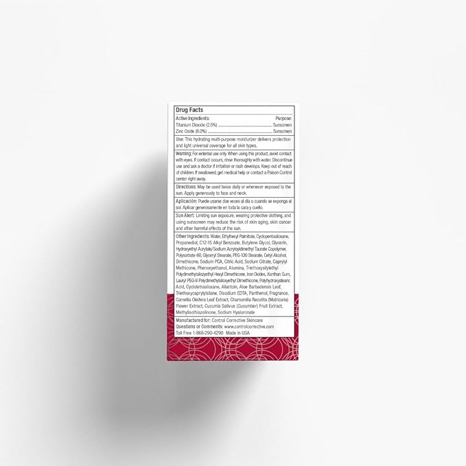 CONTROL CORRECTIVE Tinted Moisturizer With Spf 30, 2.5 Oz - Non-Greasy Hydration, Subtle, Healthy-Looking, Even Out Skin Tone, Moisturizes & Protects, Zinc, Titanium, Natural Sunscreen, Sheer Coverage