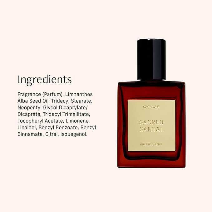 Perfume Oil Roll-on. Travel-Friendly Sacred Santal Fragrance with Bergamot, Amber, and Musk Notes. Long-Lasting Essential Oil Parfum for Women and Men. 0.5 Fl Oz Scented Rollerball Bottle