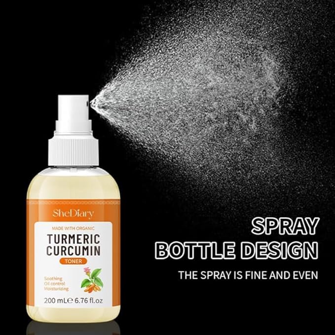 Turmeric Toner Spray Calming Hydrating Soothing Oil Control Moisturizing Face Mist (2)