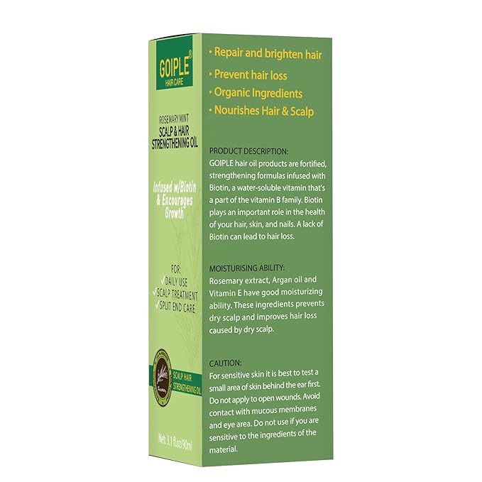 WOZUTUNT Rosemary Oil for Hair Growth, 3.1 FL OZ, Pure Natural Scalp Oil with Essential Oils, Nourishing Treatment for Split Ends, Dry Scalp