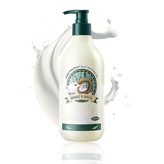 Goat Milk Body Wash,Foaming Bath with Fresh Goat Milk,Gentle Moisturizing Body Lotion,Refreshing Smooth Liquid SKin Cleanser for All Skin Types 19.35 Fl Oz