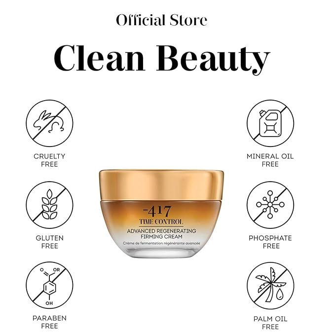 -417 Dead Sea Cosmetics Time Control Firming Cream for Skin Rejuvenation - Tightening & Smooths Lines and Wrinkles - Infused with Shea Butter - All Natural & Vegan 1.7 oz