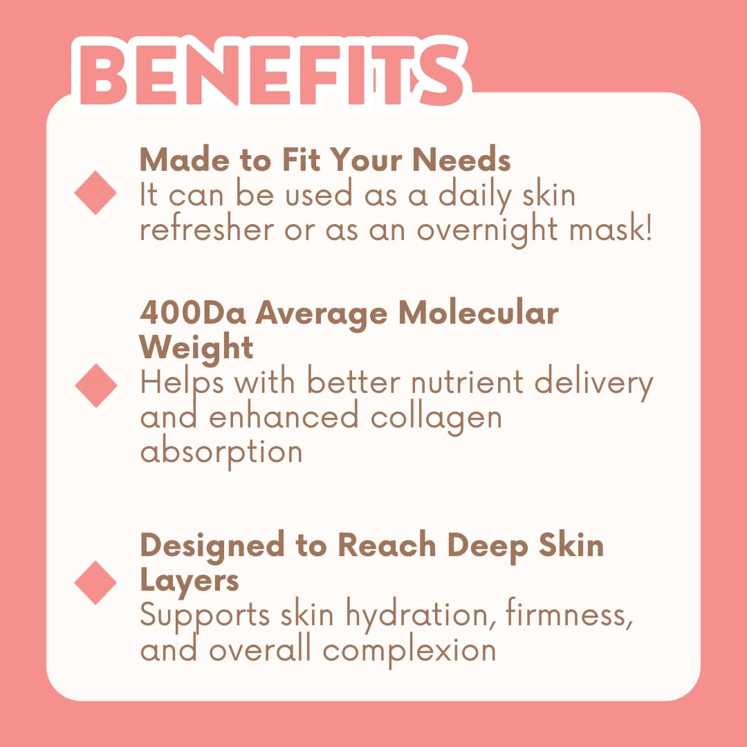 Norwegian Collagen Hydrogel Face Mask – Patented Bio-Collagen Overnight Sheet Mask with Hyaluronic Acid for Intense Hydration & Skin Elasticity – Korean Skincare for Anti-Aging & Firming – 1 Sheet (0.88 oz)