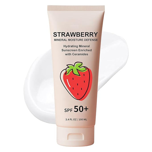 Mineral Moisture Defense Sunscreen SPF 50 – Face Sunscreen with Glycolic Acid & Salicylic Acid, Lactic Acid, Niacinamide, Oil-Free, Water-Resistant, Sensitive Skin – 3.4oz (1pc)