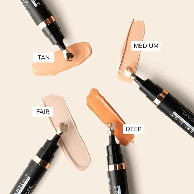 DRMTLGY Luminous Eye Corrector SPF 41, Under Eye Color Corrector for Dark Circles, Anti-Aging Tinted Eye Cream, Hydrating Eye Serum with Peach Undertone, Medium