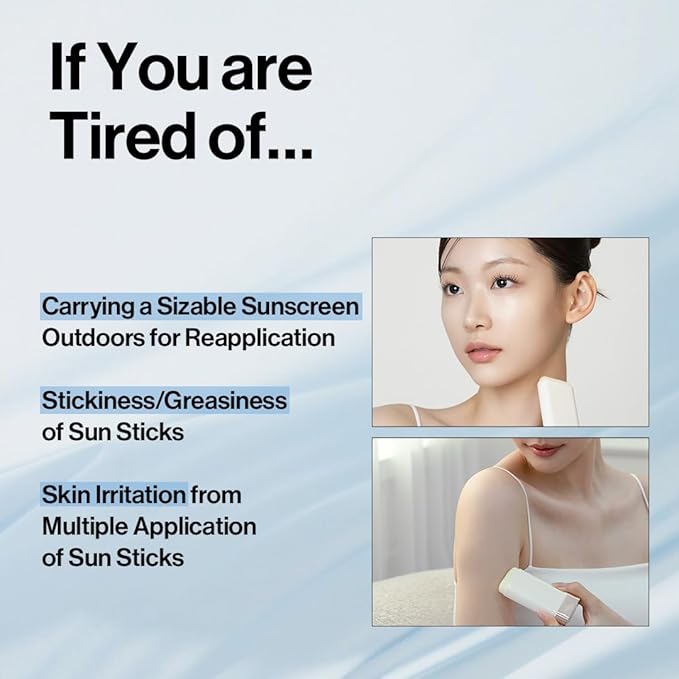 d'alba Piedmont Air Fit Fresh Sun Stick, OTC BROAD SPECTRUM SPF 50+, Non-Sticky On-the-Go Sun Protection, Outdoor Essential Vegan NEW Type Sun Stick, Silky & Fresh, Korean Skin Care (0.7 Oz.)