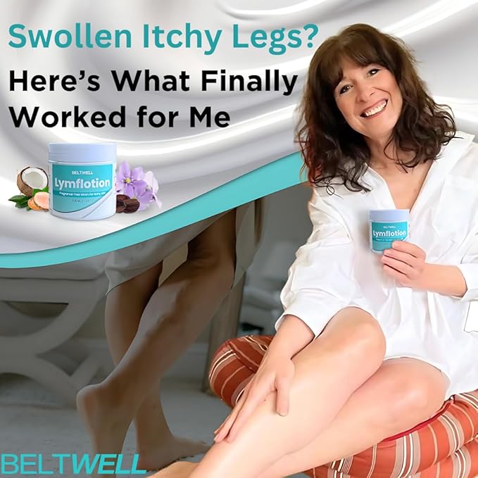 Beltwell® Fragrance-Free Anti-Itch Lotion for Swollen Legs, Dry & Sensitive Skin Relief – Non-Greasy Moisturizer for Itchy Skin, Lymphedema, Diabetes, Eczema, Cracked Feet & Arms – 200ml