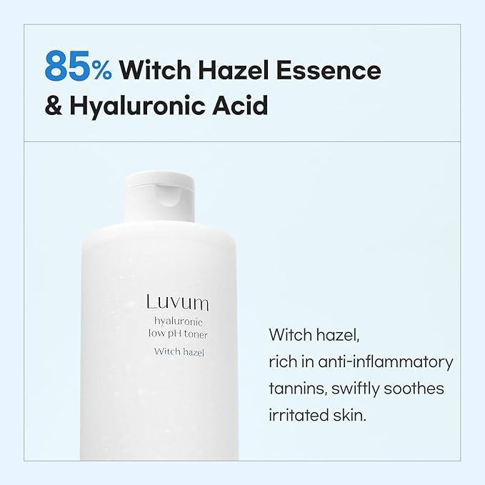 Witch Hazel Hyaluronic Low pH Toner, Witch Hazel, Hyaluronic Acid, pH 5.5, 10.15 fl. oz
