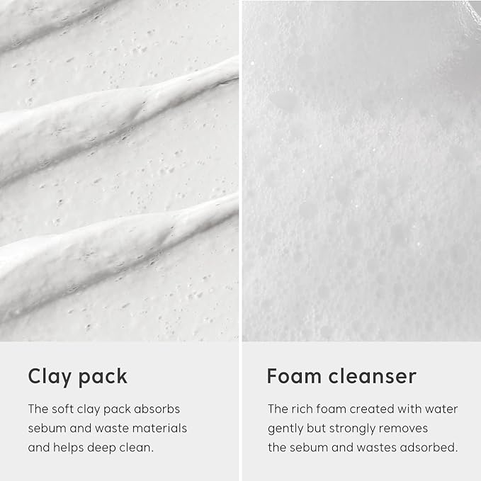 THANKYOU FARMER Rice Pure 2-IN-1 Korean Clay Mask to Foam Cleanser 5.27 fl.oz, Removes Excess Oil, Removing Dead Skin Cells, Soft Skin, Pore Purifying, Dermatologist Tested Korean Face Wash