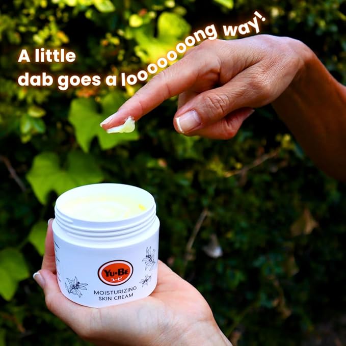 Yu-Be Moisturizing Skin Cream 4.4 Fl. Oz. Jar I Deeply Hydrating Non-Greasy Moisturizer for Severely Dry Skin I Soothing Camphor Calms, Cools, & Relieves Skin I Vitamins Repair & Nourish