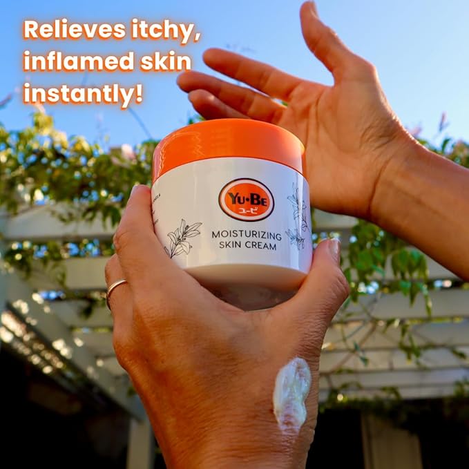 Yu-Be Moisturizing Skin Cream 4.4 Fl. Oz. Jar I Deeply Hydrating Non-Greasy Moisturizer for Severely Dry Skin I Soothing Camphor Calms, Cools, & Relieves Skin I Vitamins Repair & Nourish