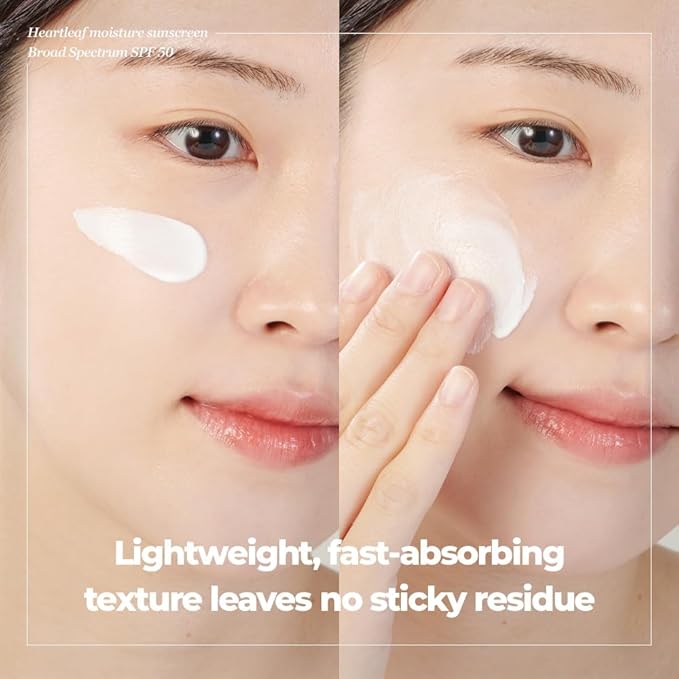 JMsolution Heart Leaf Sunscreen SPF 50 – Made in USA, Calming UV Protection with Heart Leaf & Centella Asiatica – Lightweight Hydrating Face Sunscreen for Sensitive Skin