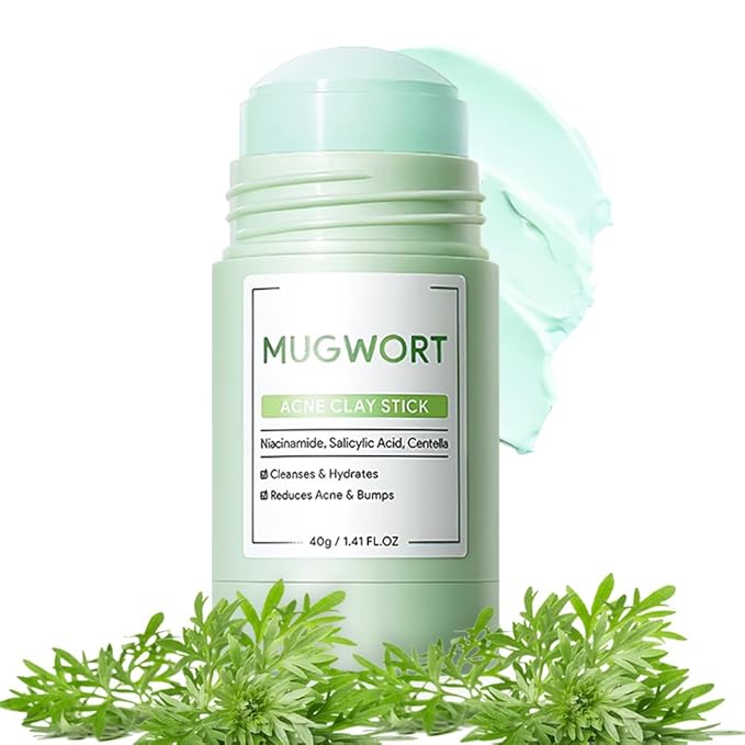 Clay Mask For Face Skincare, Blackhead Remover Face Mask with Mugwort Extract, Deep Pore Cleansing, Moisturizing, Skincare Facial Mask for Refining Pores and Controlling Oil, 40g/1.35oz