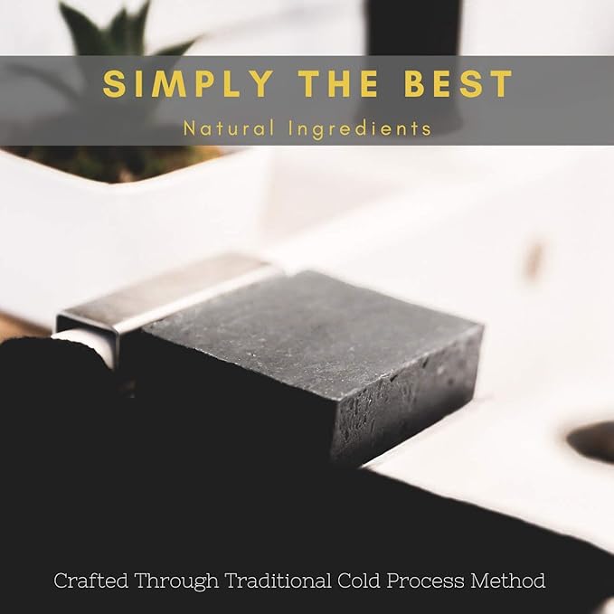 The Yellow Bird Dead Sea Mud Soap Bar - With Exfoliating Pumice Scrub & Detoxifying Charcoal. Organic & Natural Essential Oils. Made in USA for Men and Women. Face, Hand, Body Soap