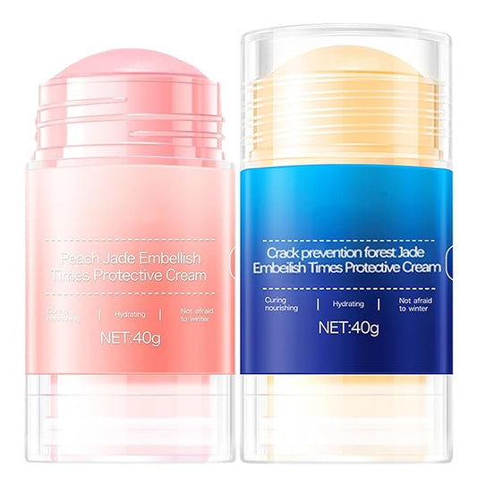 Lexenic Crack Feet Prevention Stick, Foot Cream for Dry Cracked Heels and Feet, Foot Care Cream, Moisturizing | Softening | Nourishing for Body, Hand, Foot 2Pcs Set