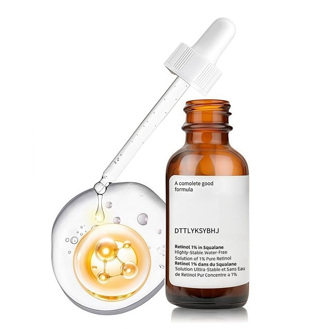 1% Retinol Serum in Squalane - Anti-Aging Formula to Reduce Wrinkles, Fine Lines & Improve Skin Texture - For Smooth, Firm Skin - 30ml