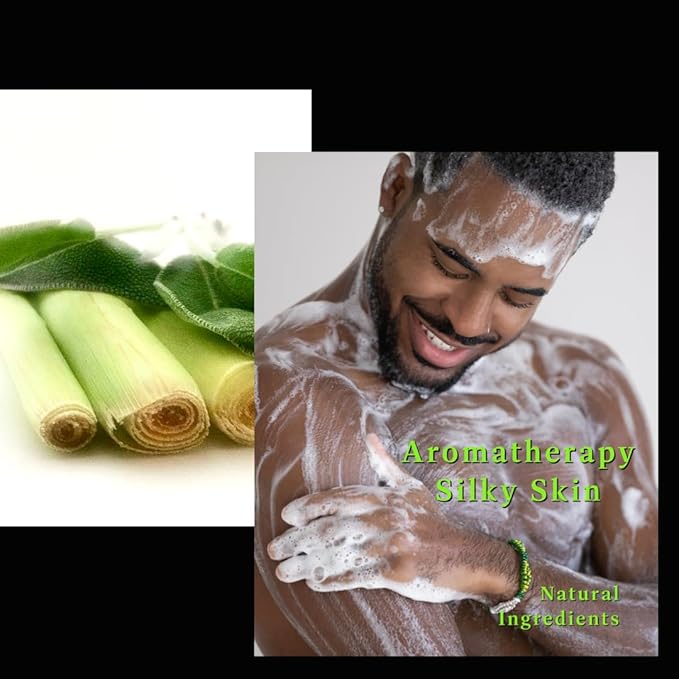 shamarwyn Body Wash, Lemongrass and Sage, Natural, Organic, Hydrating with Aloe Vera, Acaí Fruit Oil 8oz