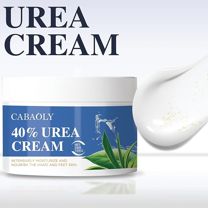 2 Packs Urea Cream 40 Percent for Feet Maximum Strength, Urea Foot and Hand Cream with Powerful Hydration for Dry Skin, Cracked Heels, Deeply Moisturizing for All Skin Types 7.05oz