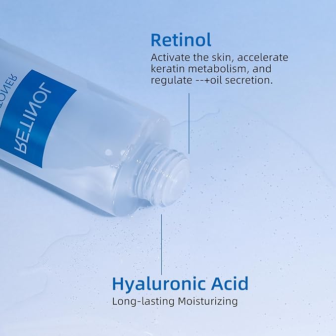 Face Toner for Women, Retinol Facial Toner, Hyaluronic Acid Skin Toner for Firming Skin, Moisturizing, Reduce Fine Lines, Oil Dry Sensitive Skin, 4.06fl.oz/120ml