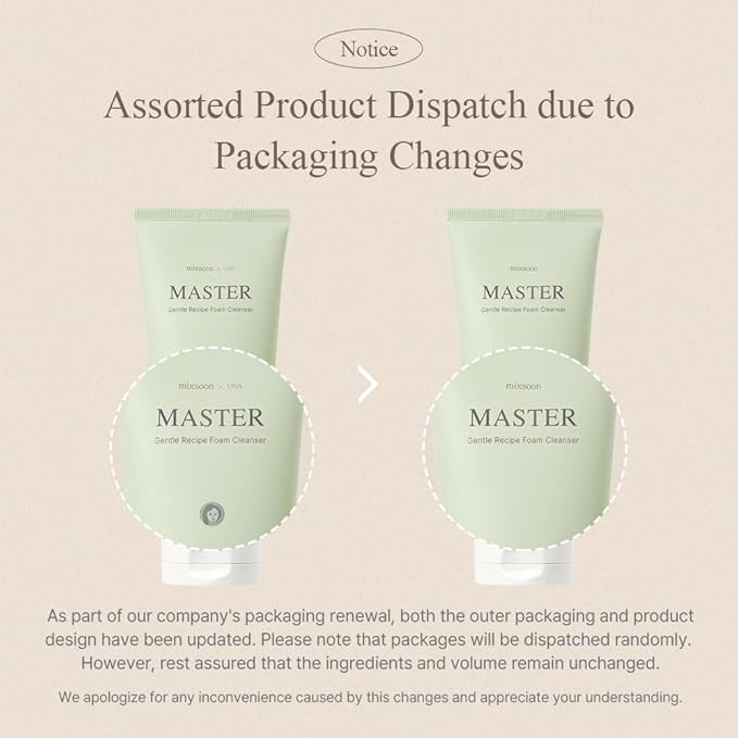 mixsoon] Master Gentle Recipe Foam Cleanser 5.07 fl oz / 150ml | Mild Exfoliation Cleanser for Dry and Sensitive Skin that Improves Skin Texture and Sebum Care | Vegan, Cruelty Free