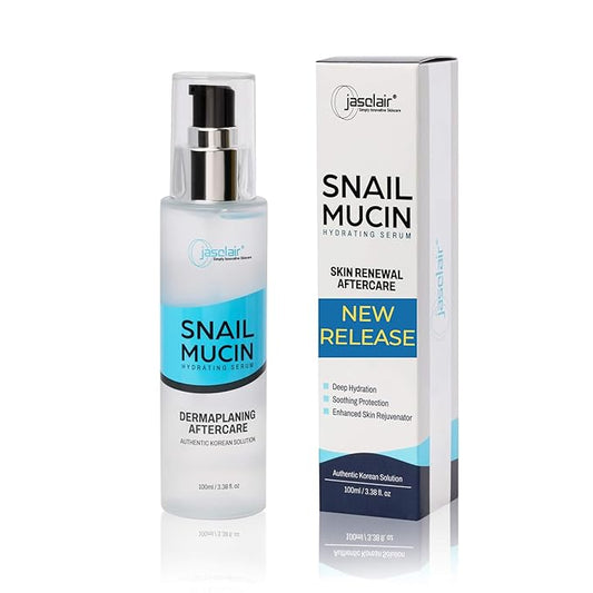 Snail Mucin Hydrating Serum for Post-Dermaplaning – Korean Beauty Skincare to Soothe, Hydrate & Renew Skin After Face Razors & Dermaplaning Tools – Ideal For Dermplane and Daily Routine