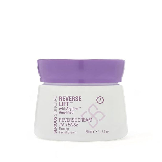Serious Skincare Reverse Lift Cream In-Tense, Facial Moisturizer for Lifting & Firming, Day and Night, Hydrating, Anti-Aging Skin Care, Peptides, Face Tightening Plant Extracts 1.7 oz