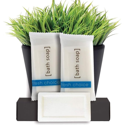 Bulk Hotel Soap, Individually Wrapped Bar Soaps, Mini Trial Size Toiletries, Bath Body Hand Soap for Vacation Rentals and Motel Guest Bathroom, 0.85 oz, Pack of 500