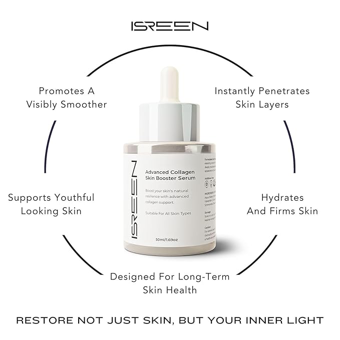 Advanced Collagen Serum Korean for Skin Booster | Dermatologist Tested with Hyaluronic Acid, Niacinamide & Ginseng |Korean Serum for Face Anti Aging Elasticity & Radiance for All Skin | 50ml