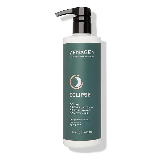 Zenagen Eclipse Color Preservation + Gray Support Conditioner | Enhances Hair Color Vibrancy, Reduces Gray Appearance, Nourishes & Strengthens Aging Hair, Plant-Based, Color-Safe, 16 oz