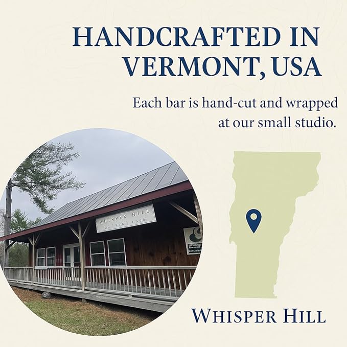 WHISPER HILL Spearmint Olive Oil Soap – Handcrafted in Vermont Since 1997 – Cooling & Refreshing Natural Bar – 3.8 oz