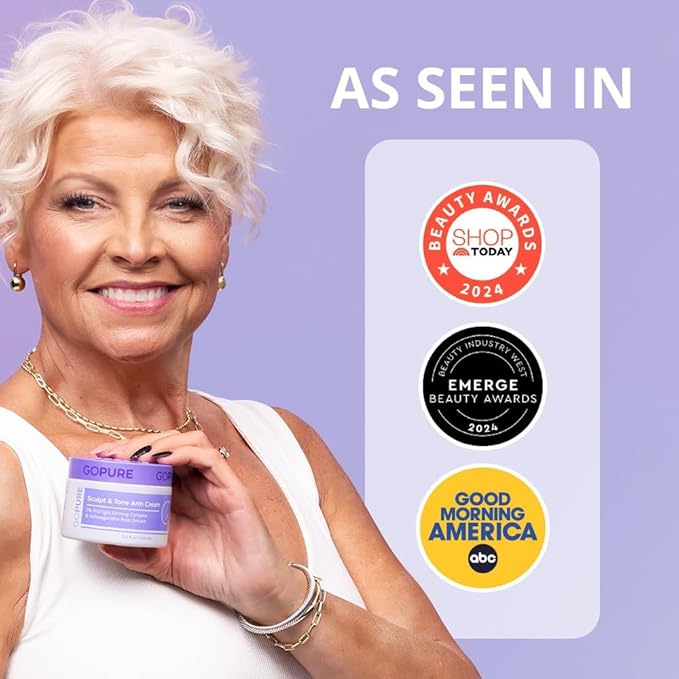 goPure Sculpt & Tone Arm Cream – Firming And Tightening Cream For The Arms, Smooths The Look Of Wrinkles, Deeply Hydrates, Firms The Look Of Crepey Texture On The Arms