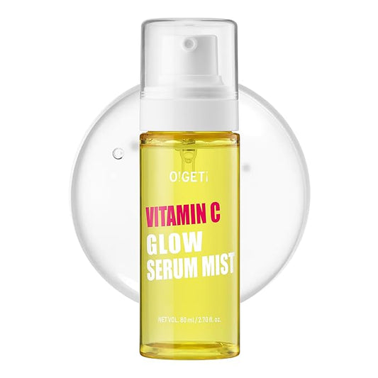 Vitamin C Glow Serum Mist, Hydrating & Brightening Facial Mist with Jeju Green Tangerine, Niacinamide, Hypoallergenic, 2.7 fl.oz