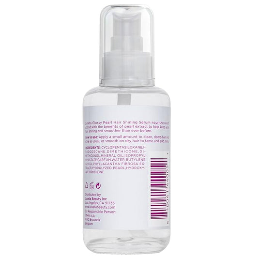 Luseta Glossy Pearl Shining Serum for Frizzy Hair Smoothing and Nourishing with Pearl Extract, Awakening Shine for Dull Hair - 3.38 oz