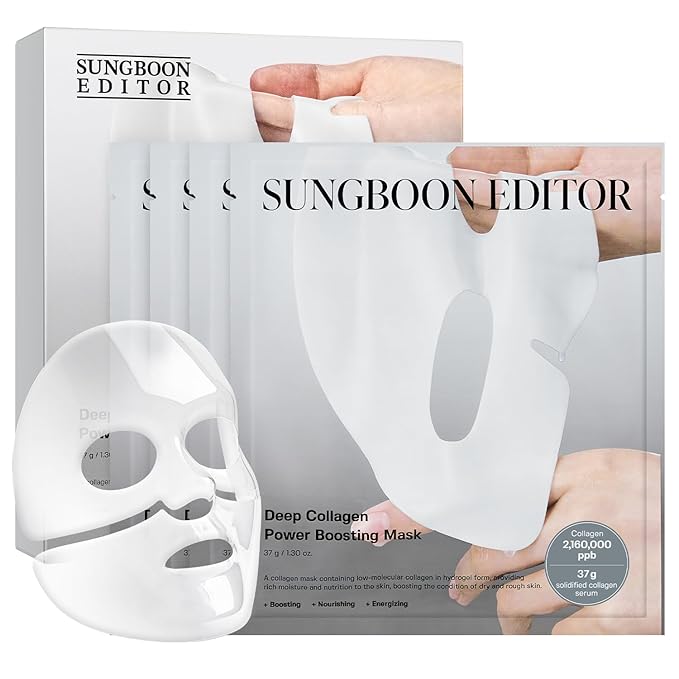 SUNGBOON EDITOR Deep Collagen Overnight mask 37gx4ea | Original Hydrating Collagen Face Mask | Real Collagen 2,160,000PPB for Elasticity |TikTok Trend Items Korean Skin Care
