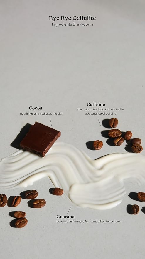 Gente Beauty Bye Bye Cellulite - Firming Lotion - Cellulite Remover, Skin Tightening Cream for Body, Anti Cellulite Cream, Belly Firming Cream, Skin Firming Body Lotion - 4.3FL OZ