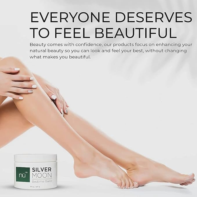 nu119 How to Heal Cracked Feet Overnight Silver Moon Bedtime Balm | Natural Cream Moisturizer Treatment for Dry Skin on Heels & Hands for Men & Women | Fix & Repair Foot Skin & Soften Calluses