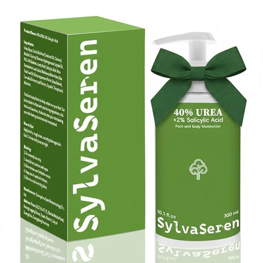 Urea Cream 40 Percent Maximum Strength for Feet Unscented Plus 2% Salicylic Acid 10.1 Oz with Tea Tree, Jojoba Oil and Aloe Vera Foot Cream for Dry Cracked Heels Feet Knees Hands Callus Remover