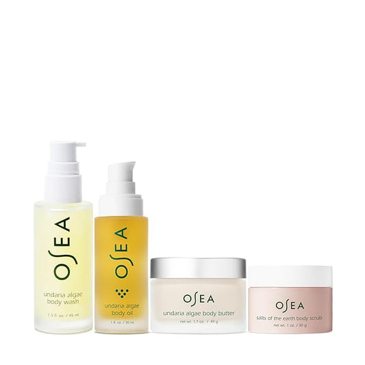 OSEA Bodycare Bestsellers Skincare Set - 4-piece Body Travel Set - 1oz - Body Oil, Body Butter, Body Scrub, & Body Wash