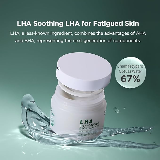 lha Phytoncide Cica Cream 1.69 fl oz/K_beauty,Vegan Cosmetics, Clean Beauty, Ewg All Green Grade/36ml soothing ingredients,pH5.5mildly acidic,adenosine, madecasoside,aha,baha,nature