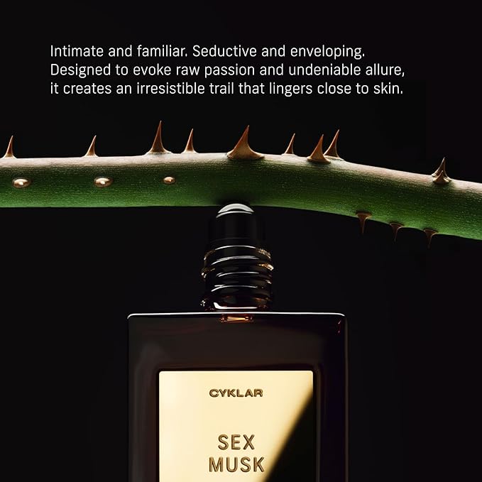 Perfume Oil Roll-On. Travel-Friendly Sex Musk Fragrance with Rose, Tonka Bean, and Musk Notes. Long-Lasting Essential Oil Parfum for Women and Men. 0.5 Fl Oz Scented Rollerball Bottle