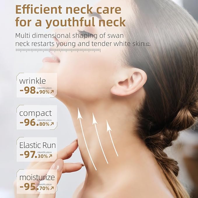 AH-8 Firming Neck Cream for Crepey Skin Body Care Comfort, Moisturizing Tightening Roller Neck Skin Repair Lotions for Women with Day & Night Use