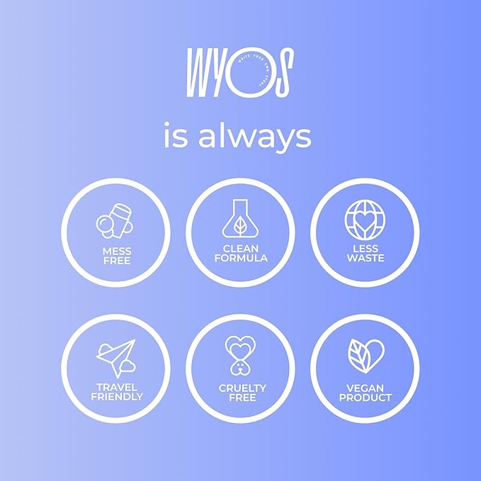 WYOS Starter Kit: Face Cleanser + Shaving Stick + Moisturizer Oil Stick Bundle | Travel Size, Leak Free, Vegan, Cruelty Free, Portable, Sulfate Free, Paraben Free, *Bag Included In Purchase*